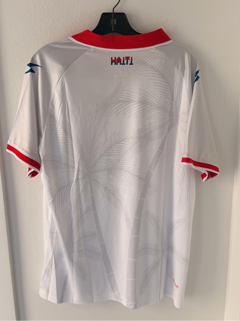 2026 official World Cup Haiti Soccer Jersey - White with Red & Blue Accents - Picture 5 of 5